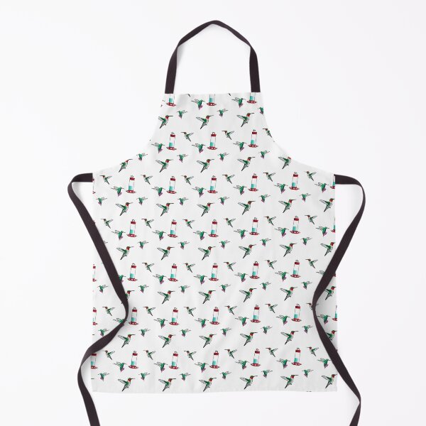 Item preview, Hummingbirds with Hummingbird Feeder Pattern - White Background designed and sold by houseofwray.