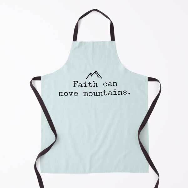 Item preview, Faith Can Move Mountains Text - Bible Scripture - Christian quote - Praise and Worship God - Nature Inspirational Typewriter Text designed and sold by Allwhopraisehim.