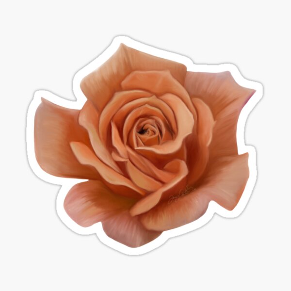 Item preview, Peach Rose designed and sold by Wondersofwhimsy.