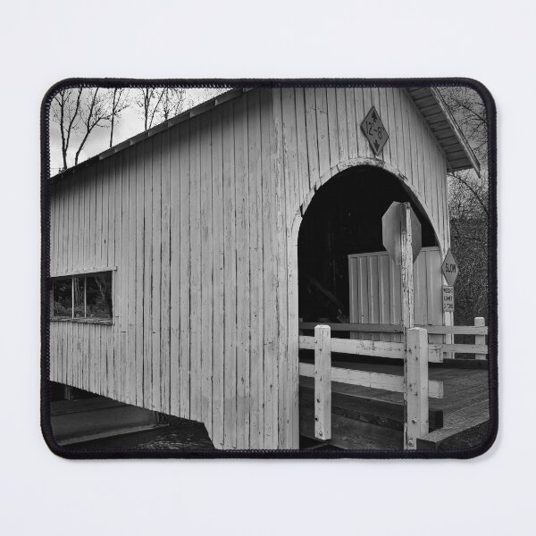 Item preview, Black And White Short Covered Bridge designed and sold by KirtTisdale.