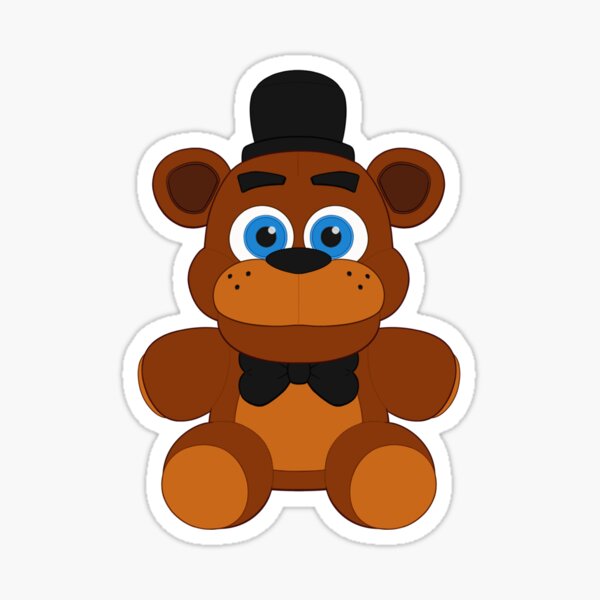 FNaF 1 Freddy Fazbear Head, Five Nights at Freddy's Sticker by  akushibluepaws