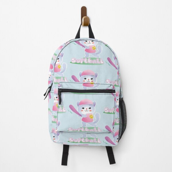Item preview, y2k aesthetic kawaii pastel I Love Softball cat designed and sold by Good-Find.