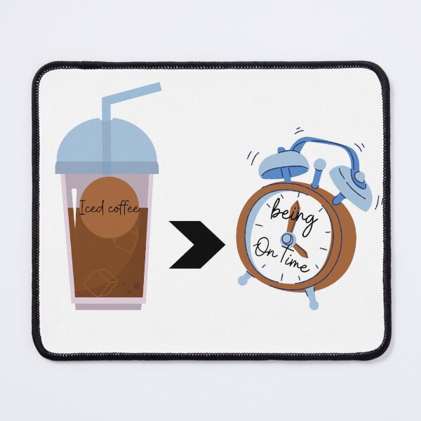 Artikelvorschau, Eiskaffee ist pünktlich entworfen und verkauft von Cute Shark.