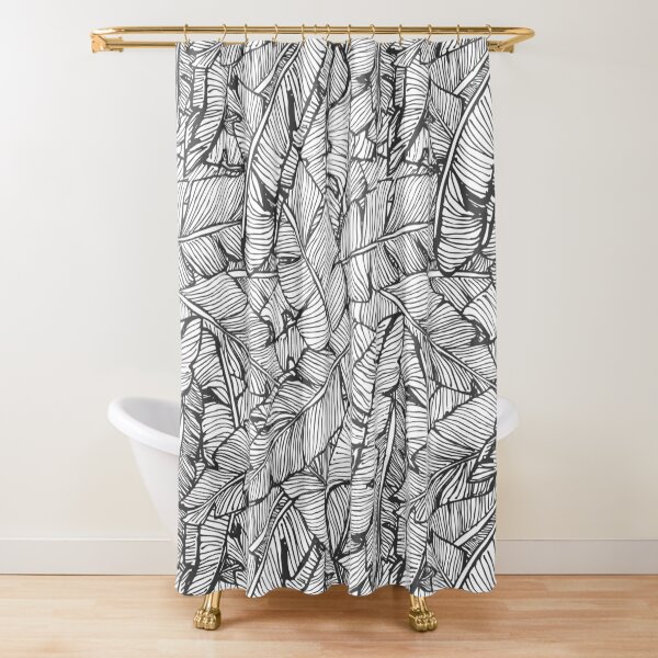 Black & White Jungle Shower Curtain