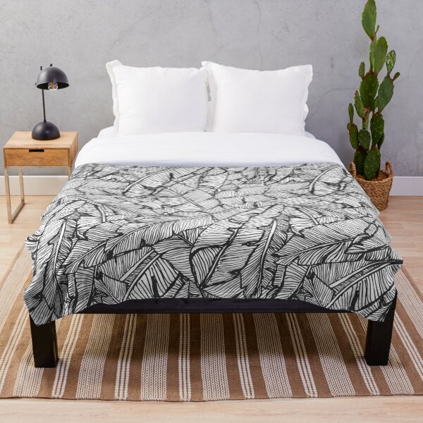 Black & White Jungle Throw Blanket