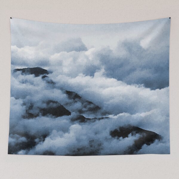 Item preview, Dramatic Mountains And Clouds In Fantasy Blue Moonlight designed and sold by DEC02.