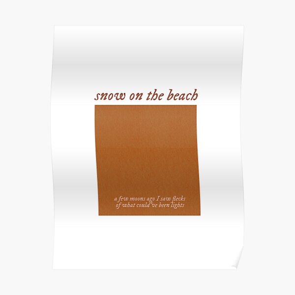 Snow On The Beach Lyric Color Palette Graphic Design Poster For