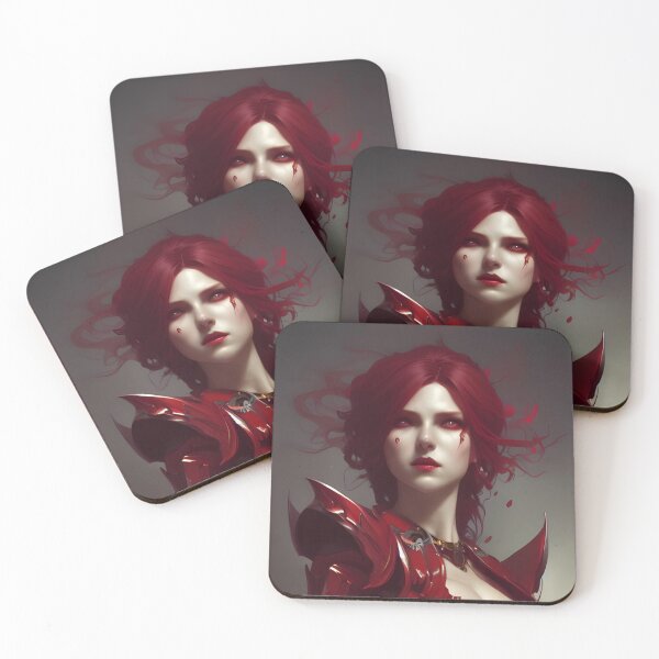 Item preview, Sexy Redhead Vampire Warrior Knight Red Armor Seductress Dark Artwork designed and sold by Eliteijr.