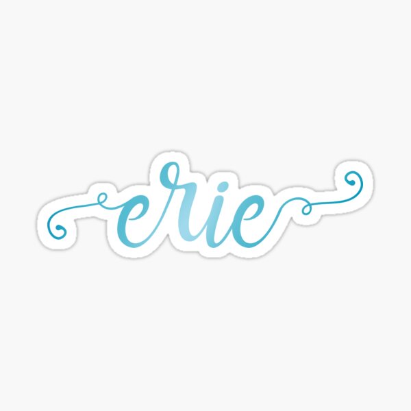Item preview, Erie Cursive Design designed and sold by FunCarStickers.