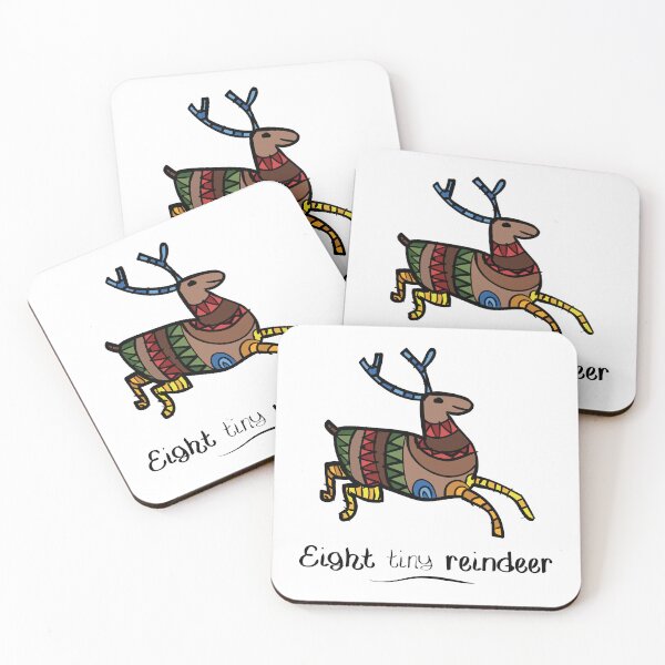Item preview, Eight Tiny Reindeer in color designed and sold by Douglas County Public Library.