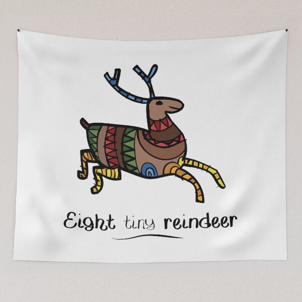 Item preview, Eight Tiny Reindeer in color designed and sold by Douglas County Public Library.