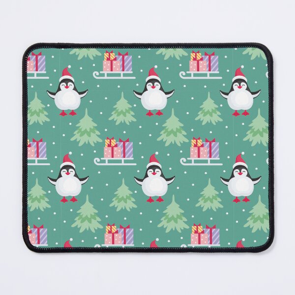 Item preview, Christmas Penquins With Presents On A Sleigh & Christmas Trees designed and sold by MugsAndDuds.