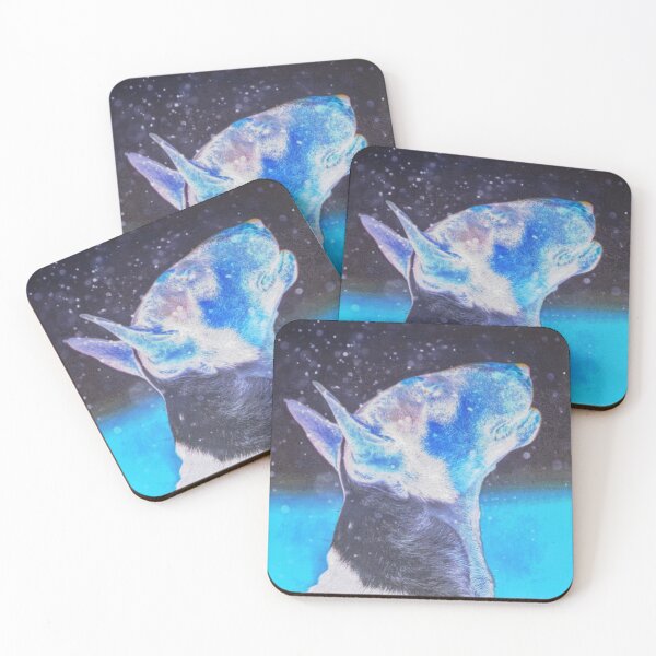 Item preview, Artistic Portrait of My Bull Terrier - Blue and Starry Sky designed and sold by Kenny8716.