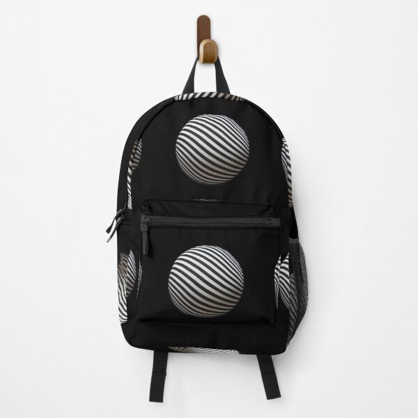 Item preview, sphere illusion opt art lines black and white designed and sold by OptLuv.