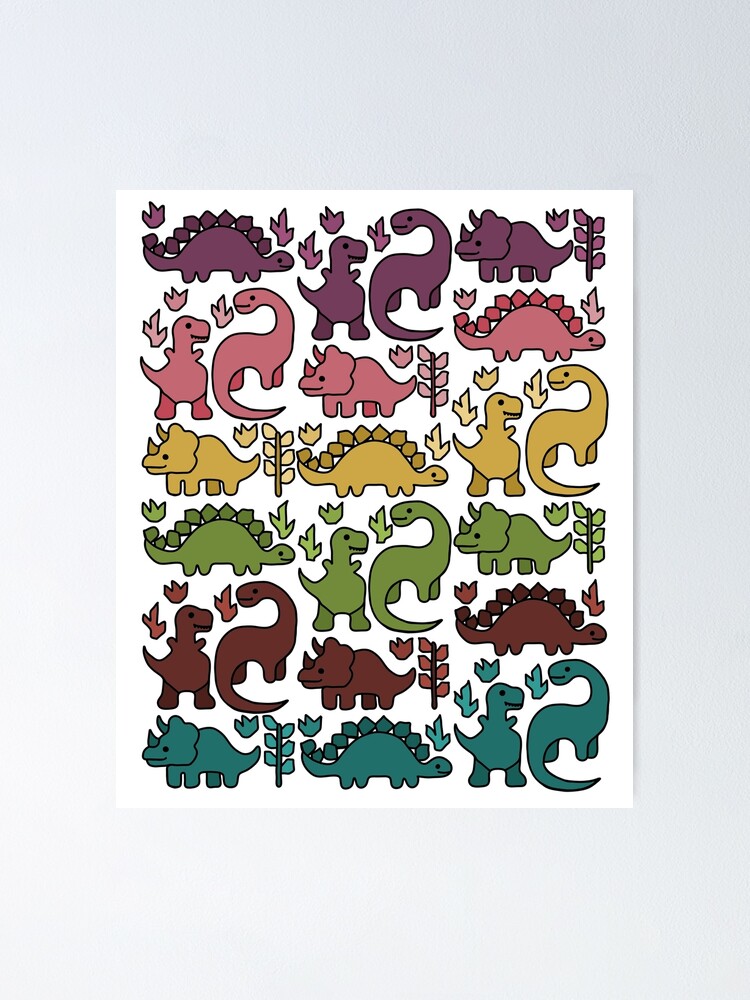 Dinosaur Poster for Kids Art Board Print for Sale by VicBradyArt