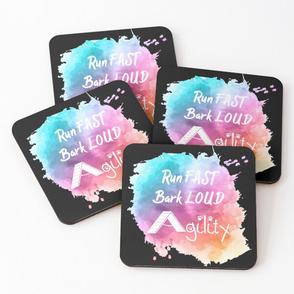 Item preview, Run Fast Bark Loud Agility Watercolor designed and sold by Jessica Schwing.