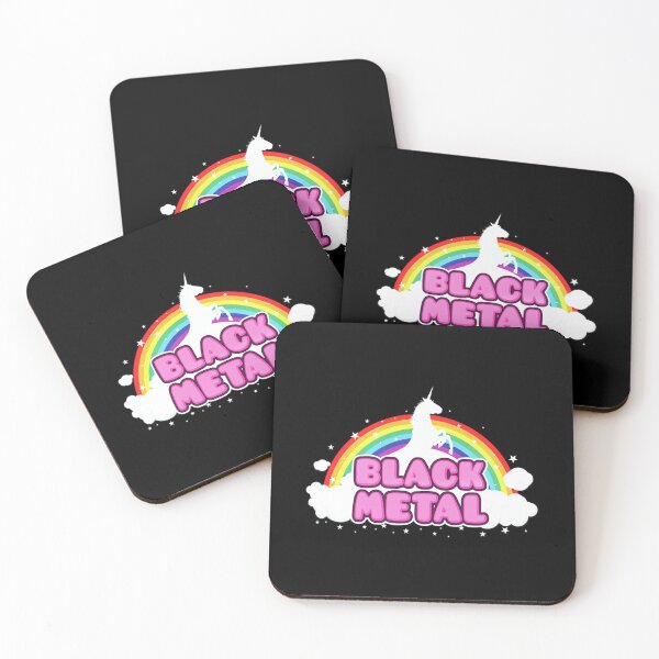 Item preview, black metal funny unicorn rainbow mosh parody design philipp rietz transparent designed and sold by camboixusoo.