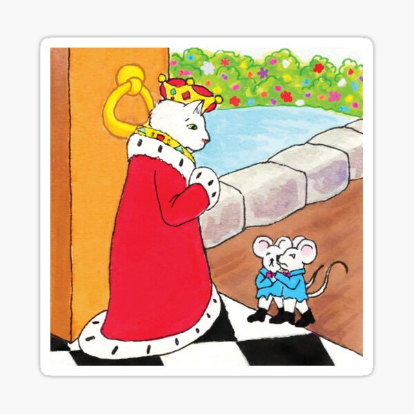 "King Leo Greeting Two Palace Mice" Sticker
