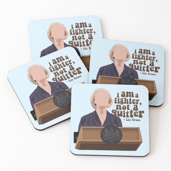 Item preview, Liz Truss “I am a fighter, not a quitter” designed and sold by PumpkinChum.