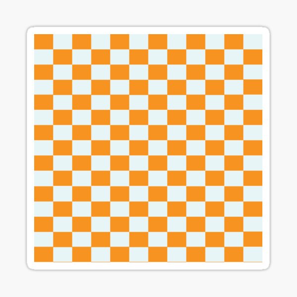 Orange And White Checkered Flag Sticker For Sale By Davinccidz Redbubble 9594