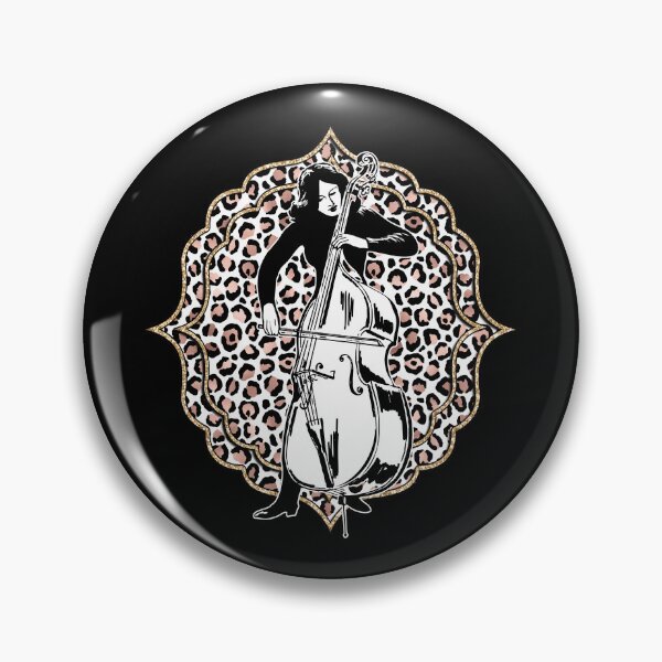 Item preview, Woman and vintage double bass designed and sold by Artbellachi.