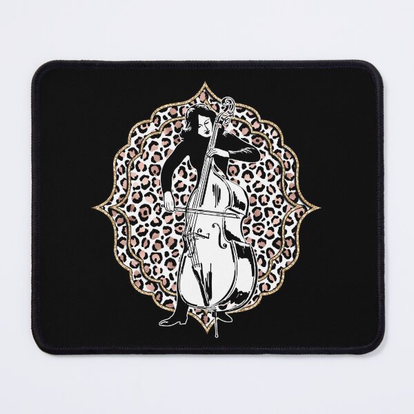 Item preview, Woman and vintage double bass designed and sold by Artbellachi.