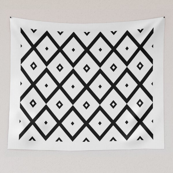 Item preview, Abstract geometric pattern - black and white. designed and sold by K.S ART.