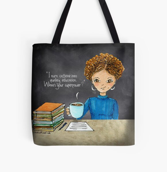 Teacher Coffee 11 All Over Print Tote Bag