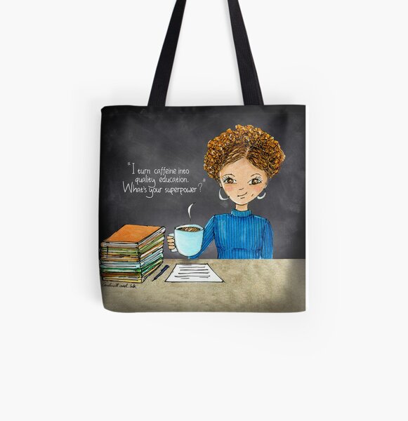 Teacher Coffee 11 All Over Print Tote Bag