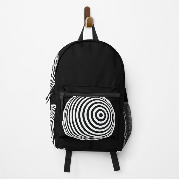 Item preview, sphere illusion opt art circles black and white designed and sold by OptLuv.