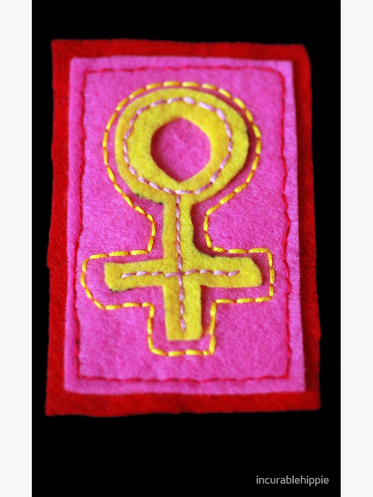 Hand-Embroidered Venus Symbol by incurablehippie