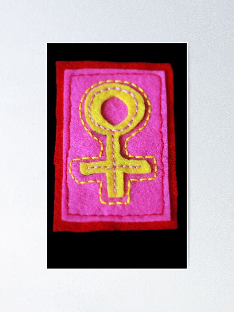 Alternate view of Hand-Embroidered Venus Symbol Poster