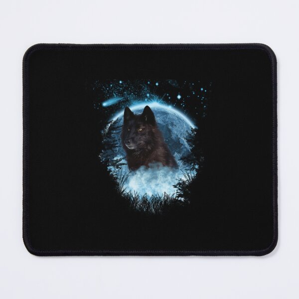 Artikelvorschau, Schwarzer Wolf Blue Moon Full Scape entworfen und verkauft von camboixusoo.