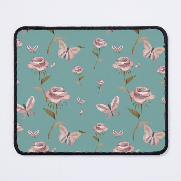 Item preview, Shabby chic vintage floral wild rose and butterfly pattern  - Caroline Laursen Original designed and sold by Caroline Laursen.
