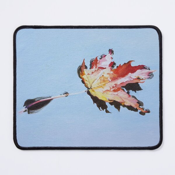 Item preview, Back Floats - autumn floating maple leaf painting designed and sold by Emily Bickell.