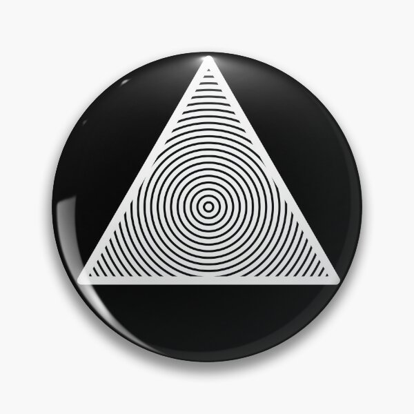Artikelvorschau, Kreise innerhalb eines Dreiecks Illusion Opt Art Schwarz und Weiß entworfen und verkauft von OptLuv.