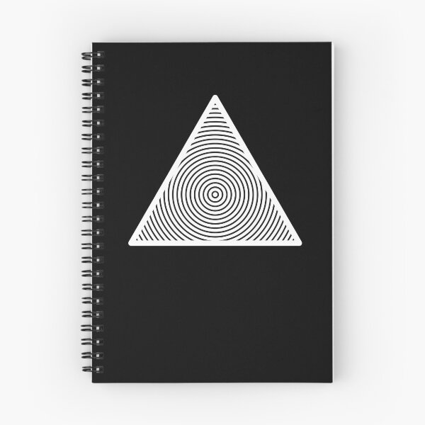 Item preview, circles inside a triangle illusion opt art black and white designed and sold by OptLuv.