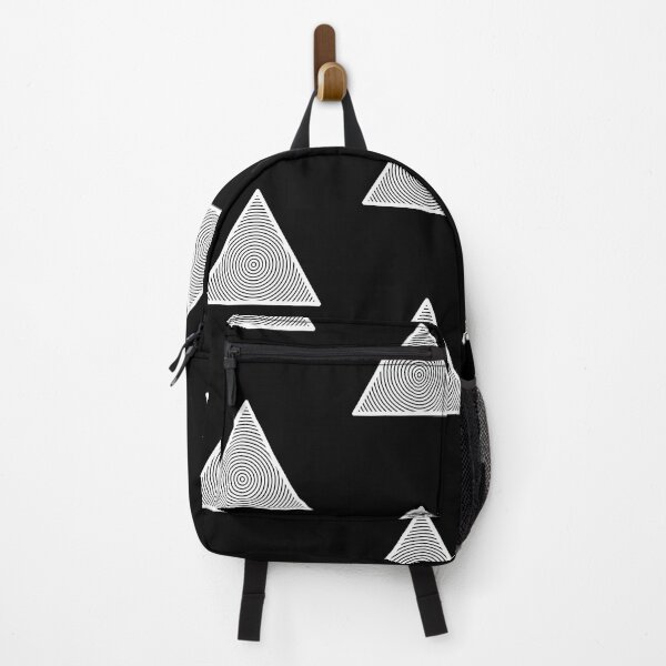 Item preview, circles inside a triangle illusion opt art black and white designed and sold by OptLuv.