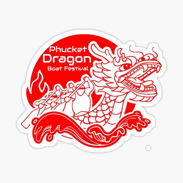 Dragon Baot Sticker, Dragon Boat Stickers, Asian Food Pun Stickers