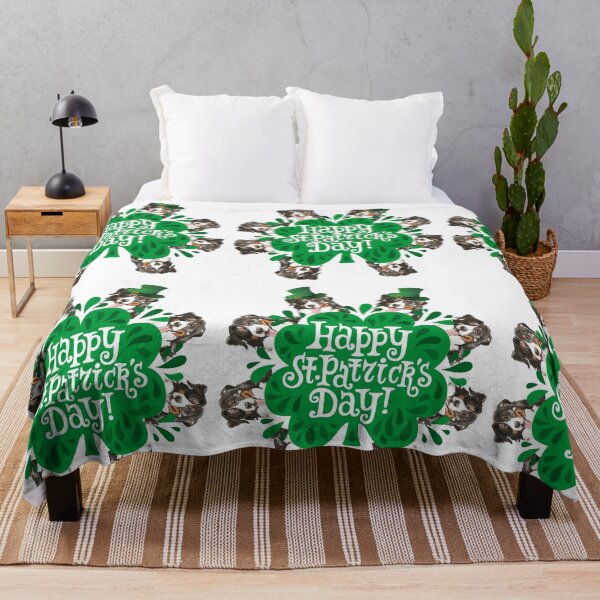 Item preview, Happy St Patricks Day Bernese Mountain Dog designed and sold by beastieboutique.