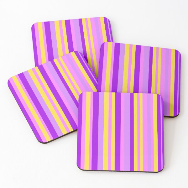 Item preview, Purple Pink Yellow Lilac Stripe Pattern designed and sold by fontspree.