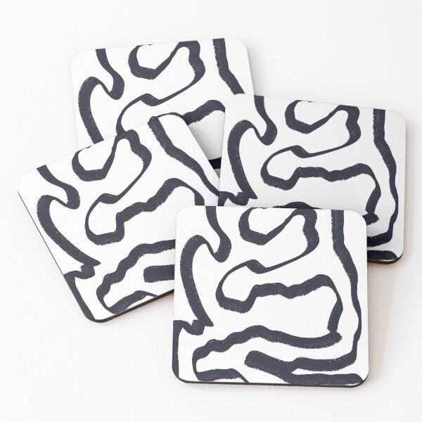 Item preview, Blue Navy Scribble Doodle Pattern Messy Abstract Geometric Minimalist designed and sold by hopecope.