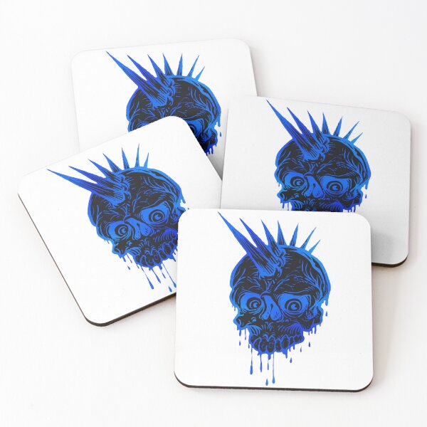 Item preview, Unusual Blue Punk Skull, Punk Skeleton designed and sold by Dven-Clothes.