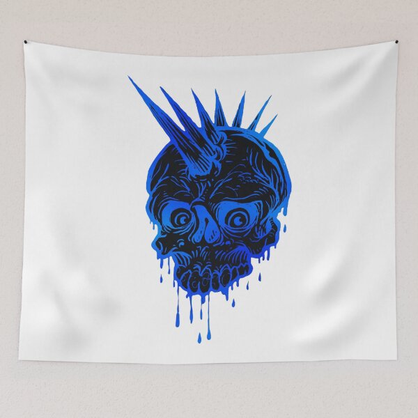 Item preview, Unusual Blue Punk Skull, Punk Skeleton designed and sold by Dven-Clothes.