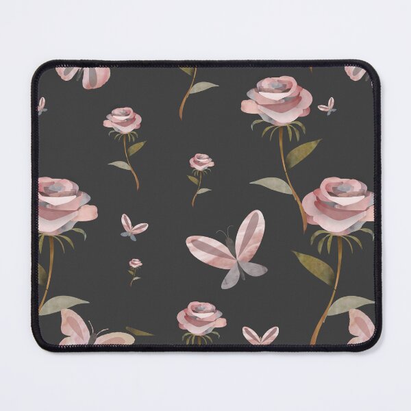 Item preview, Shabby chic vintage floral wild rose and butterfly pattern  - Caroline Laursen Original designed and sold by Caroline Laursen.