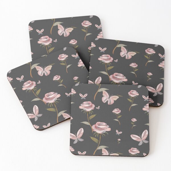Item preview, Shabby chic vintage floral wild rose and butterfly pattern  - Caroline Laursen Original designed and sold by Caroline Laursen.