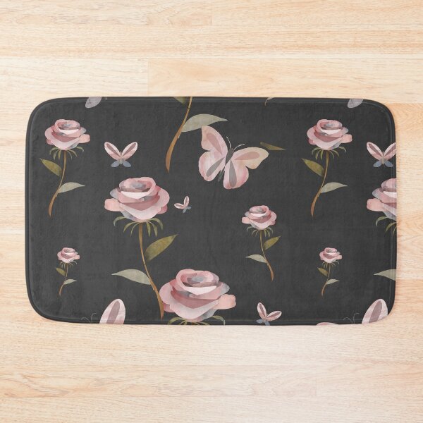 Item preview, Shabby chic vintage floral wild rose and butterfly pattern  - Caroline Laursen Original designed and sold by Caroline Laursen.