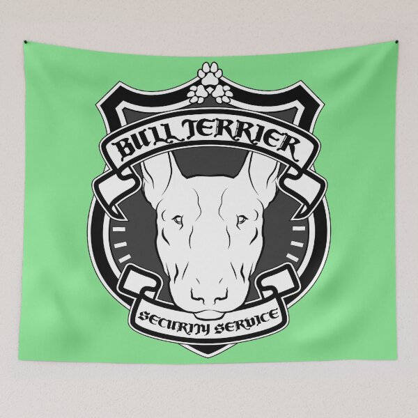 Item preview, BULL TERRIER Security Service - Green designed and sold by ThreePuppers.