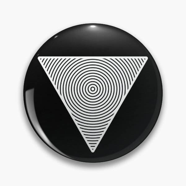Item preview, circles inside an inverted triangle optical illusion opt art black and white designed and sold by OptLuv.