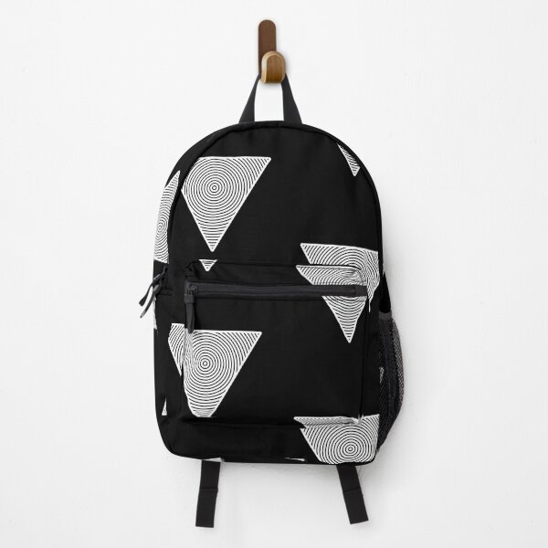 Item preview, circles inside an inverted triangle optical illusion opt art black and white designed and sold by OptLuv.